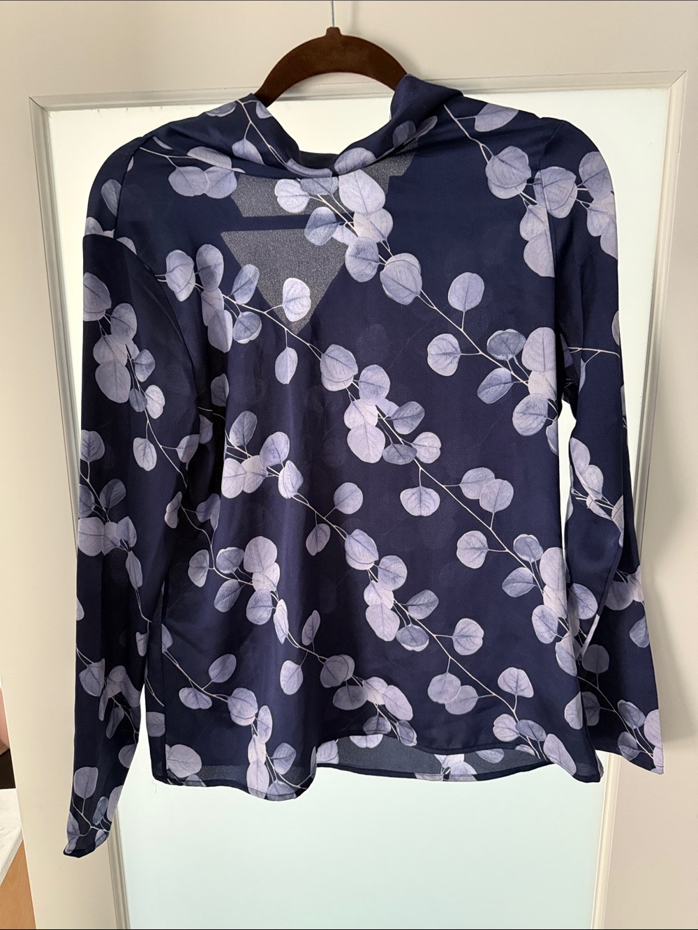 Banana Republic Navy Blue Long-Sleeve Blouse